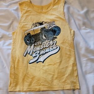 Monster Smash Yellow Kids Tank Top